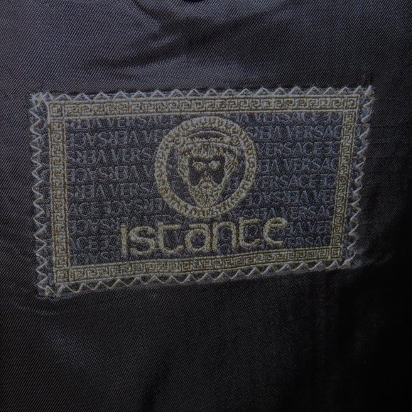 Istante by Versace Vintage Solid Black Four Metal Button Sport Coat 38R - Picture 12 of 12